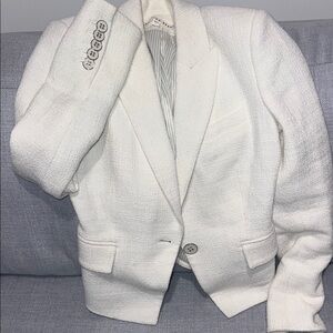 Veronica Beard Textured Cream Blazer. Size 0